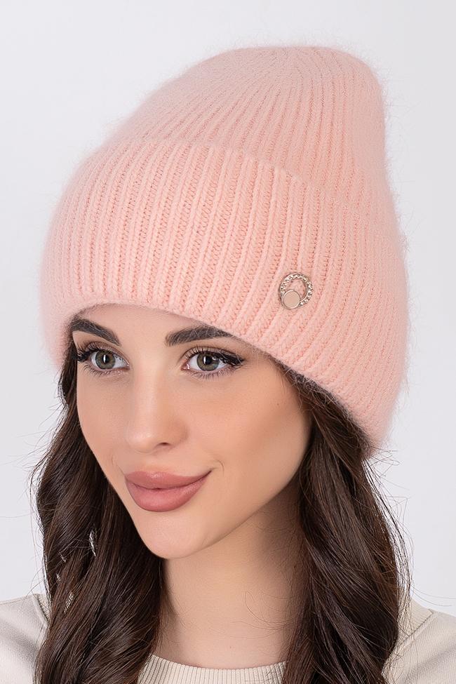 Жіноча шапка Flirt Твіст 56-58 Персик, фото 1