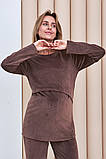 Велюровий теплий костюм для вагітних з секретом годування Hygge S (44) Юла Мама Темний капучино, фото 3