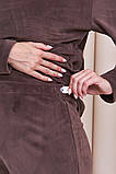 Велюровий теплий костюм для вагітних з секретом годування Hygge S (44) Юла Мама Темний капучино, фото 8