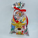 Пакети для подарунків, 20*35 см, "Веселий олень", поліпропілен + срібло, фото 2