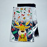 Пакети для подарунків, 20*35 см, "Веселий олень", поліпропілен + срібло, фото 4