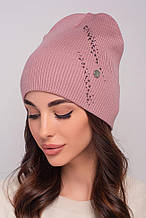 Жіноча шапка Flirt Франческа 54-57 Пудра