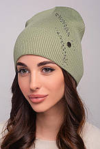 Жіноча шапка Flirt Франческа 54-57 Світла оливка