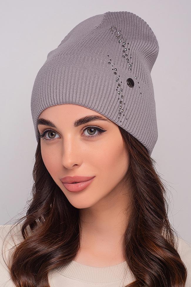 Жіноча шапка Flirt Франческа 54-57 Сірий, фото 1