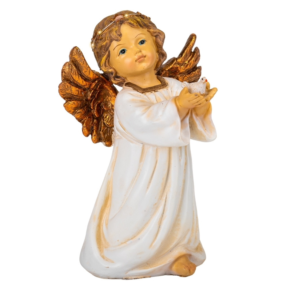 Фігурка з підсвіткою Ангел з блакитним 26х17 см 10507-003 полістоун, фото 1