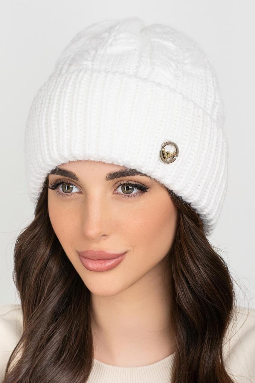 Жіноча шапка Веста 56-58 Білий, фото 1