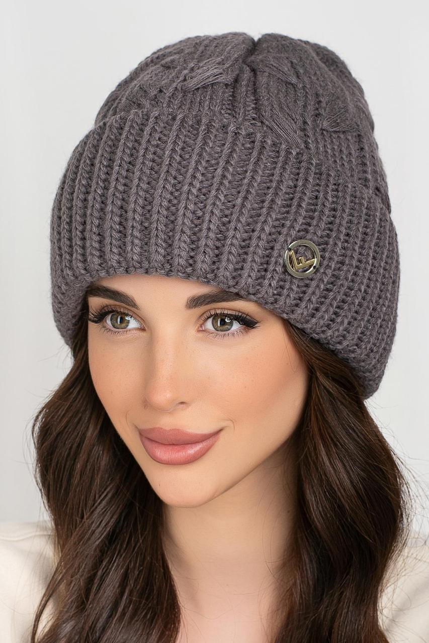 Жіноча шапка Веста 56-58 Графіт, фото 1