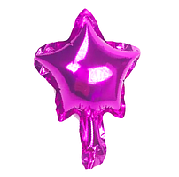 Фольгована повітряна куля Зірка малинова, кулі зірки 5" 12 см