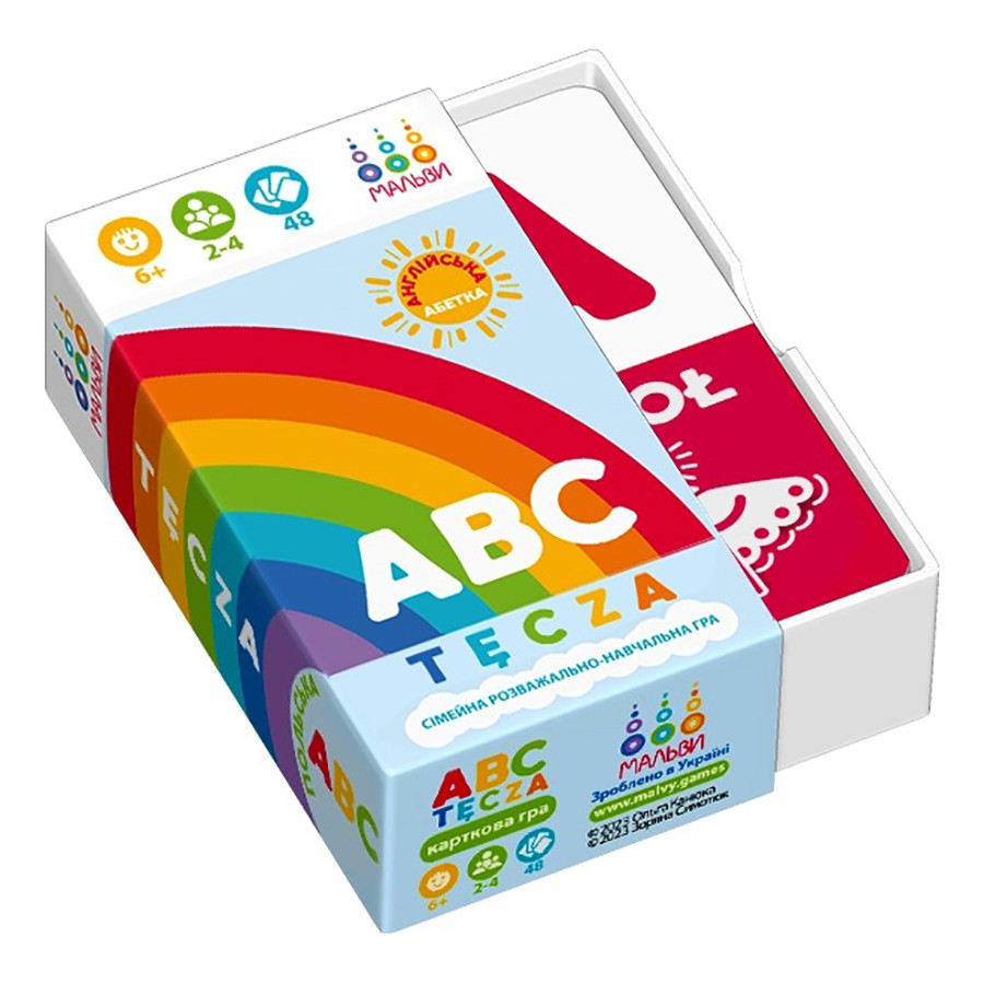 Настільна навчальна гра ABC tęcza 360135, 48 карток, фото 1