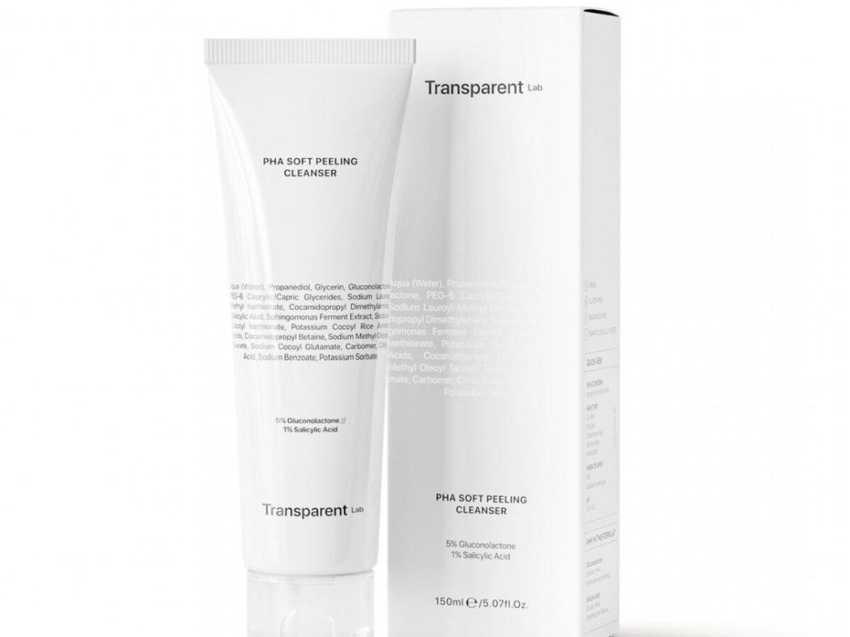 Очищуючий засіб для обличчя з ефектом пілінгу Transparent Lab PHA Soft Peeling , 150 мл (434541)