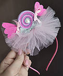 Обруч Цукерки Новорічний обідок Цукерка Конфета Ободок Конфетки Новогодний обруч Новорічна цукерка Цукерочка, фото 2