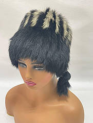 Жіноча зимова шапка з фінського хутра песця "Кубанка"