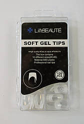 Гелеві тіпси Lilly Beaute з ефектом «френч», м'який квадрат, 120 шт