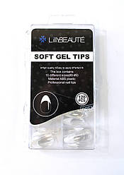 Гелеві тіпси Lilly Beaute з ефектом «френч», мигдаль, 120 шт