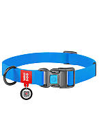 Ошейник для собак водостойкий WAUDOG Waterproof c QR-паспортом пластиковая пряжка-фастекс Ш 20 мм Дл 28-40 см