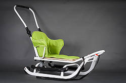 Санки JEE з колесами та амортизаторами Білий каркас