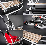 Санки JEE з колесами та амортизаторами Чорний каркас, фото 3