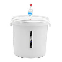 Ємність (бак, відро) для бродіння 33 л., з гідрозатвором та термометром