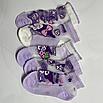 Дитячі шкарпетки для дівчаток, шкарпетки 5 пар M на стопу 13-15 см, фіолетові, фото 3