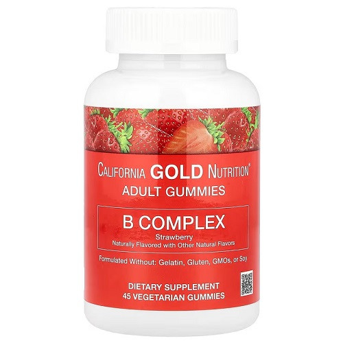 Вітаміни California Gold Nutrition Adult Gummies B Complex (45 жувальних цукерок.), фото 1