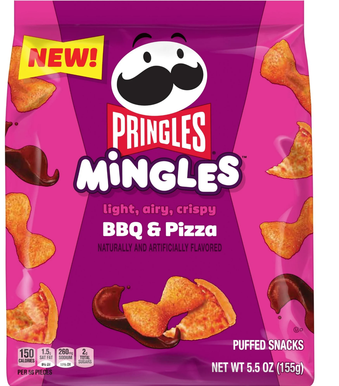 Снеки Pringles Mingles BBQ and Pizza Puffed Snacks 155 г