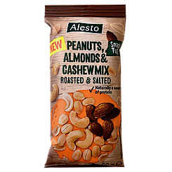 Горішки мікс горіхів з сіллю Алесто Alesto mixed nuts 50g 12шт/ящ (Код: 00-00016996)