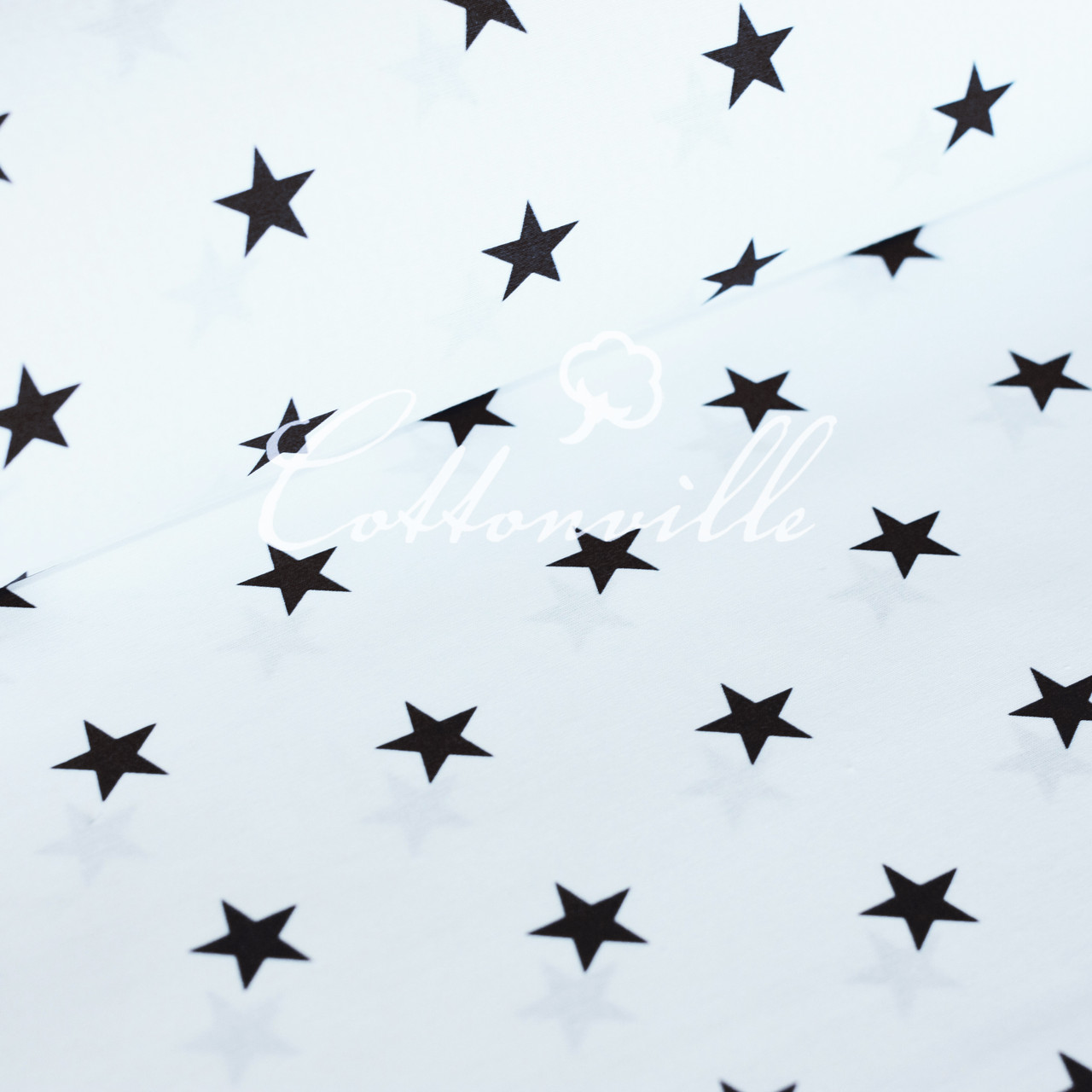 ✁ Відрізи тканини Чорні зірочки (20 мм)