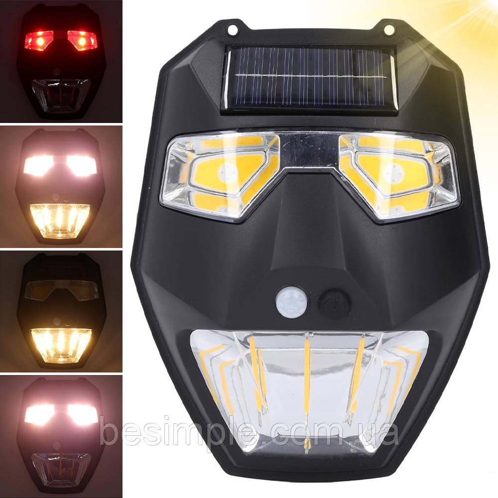 Вуличний світильник із сонячною батареєю, 1800мАг, 5 режимів / Настінний ліхтар на вулицю / Вуличний ліхтар, фото 1