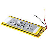 Внутрішній Акумулятор 383181P Характеристики 86*29*3 1200mAh 3,7V, фото 3