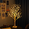 Декоративне дерево Береза на батарейках, Теплий білий / Настільний світильник / Світлодіодна лампа-нічник, фото 7