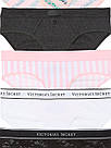 Трусики бавовняні Victoria's Secret 5-Pack Logo Cotton Hiphugger, Набір 5 шт, Різні кольори, фото 2