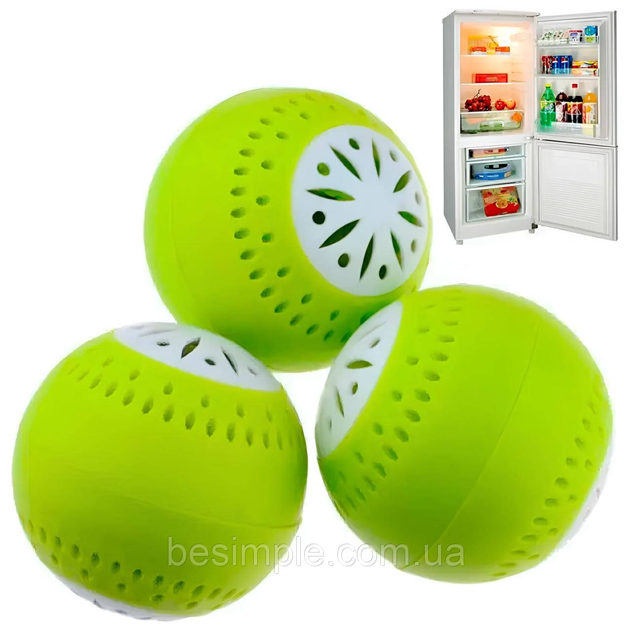 Кулька-поглинач в холодильник (3шт), Fridge Balls / Поглинач запахів / Усувач запахів, фото 1