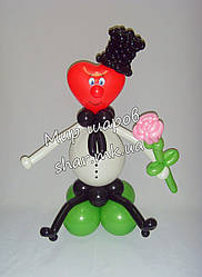 Валентінич - подарунок з повітряних кульок на 14 лютого