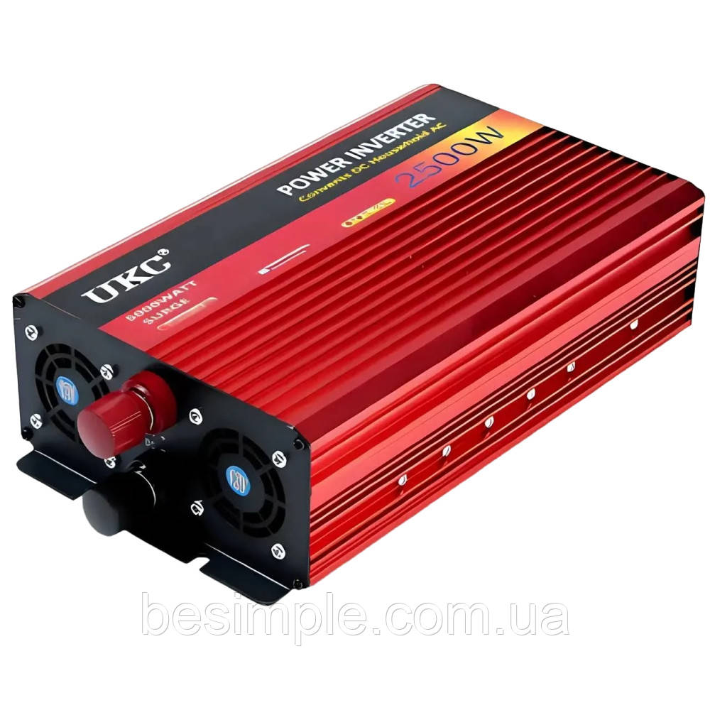 Перетворювач напруги 2500Вт, 12V, AC/DC, 2500Вт, 12В, UKC / Перетворювач напруги / Автоінвертор