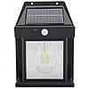 2шт Вуличний світильник на сонячній батареї з датчиком руху, SOLAR WALL LAMP ВK-888 / Настінний ліхтар, фото 4