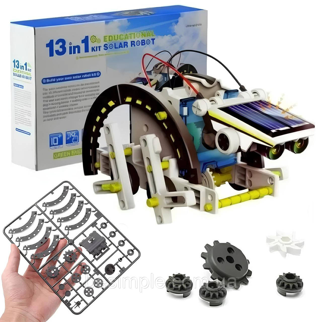 Робот Конструктор на сонячній батареї 13в1 (вік 10+) 180 деталей, Solar Robot / Робот з конструктора