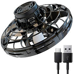 Летючий спінер Fly, із заряджанням від USB, Чорний/Іграшка для дітей, що летять електроспінер