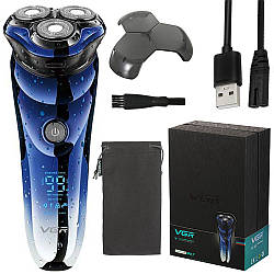 Чоловіча електробритва з 3 головками, USB, VGR V-305 / Акумуляторна бритва для сухого і вологого гоління