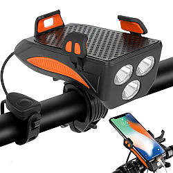 Велоліхтар з виносною кнопкою та кріпленням для телефону FY-319B-3LM / Велосипедний ліхтар / Велофара