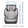 Автокрісло універсальне для дівчинки "MT5X", Capsula, 15-36 kg, до 12 років, Сірий, фото 2