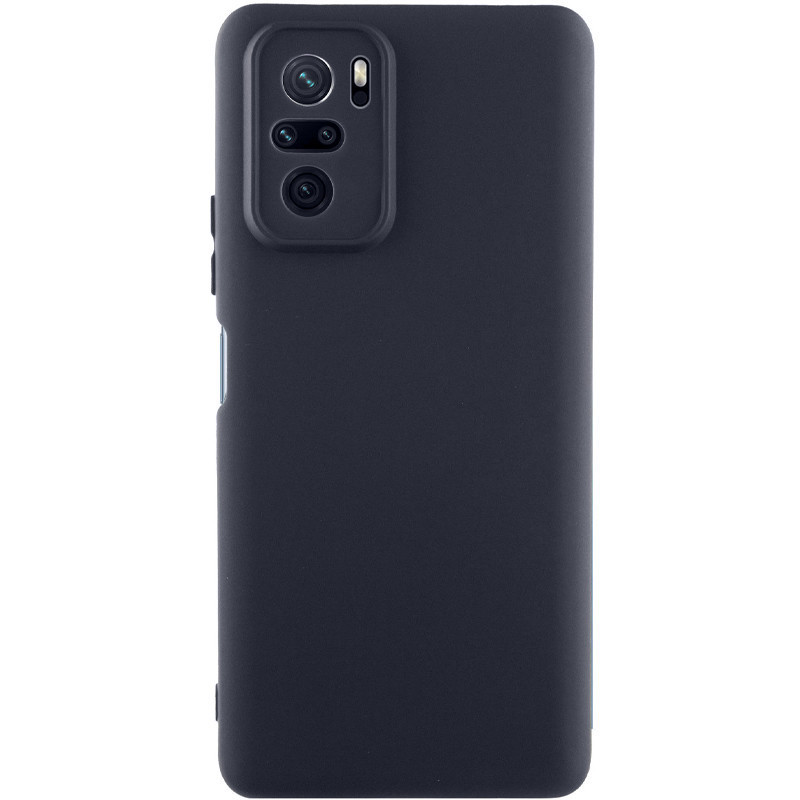 Чохол Silicone Cover Lakshmi Full Camera (AAA) для Xiaomi Redmi Note 10 / Note 10s | Мікрофібра Чорний / Black, фото 1