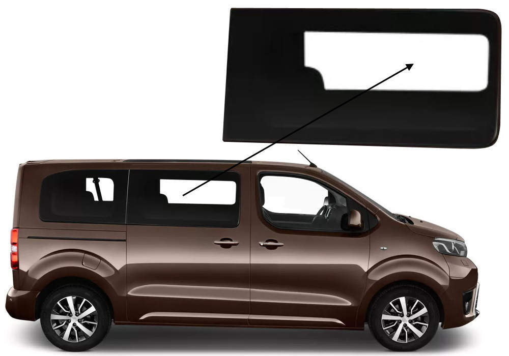 Бічне скло Opel Vivaro 2019-2024 салону переднє праве, фото 1