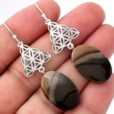 Яшма сережки