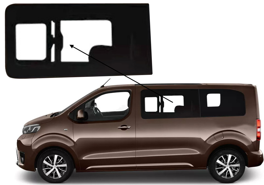 Бічне скло Opel Vivaro 2019-2024 з кватиркою салону переднє ліве, фото 1