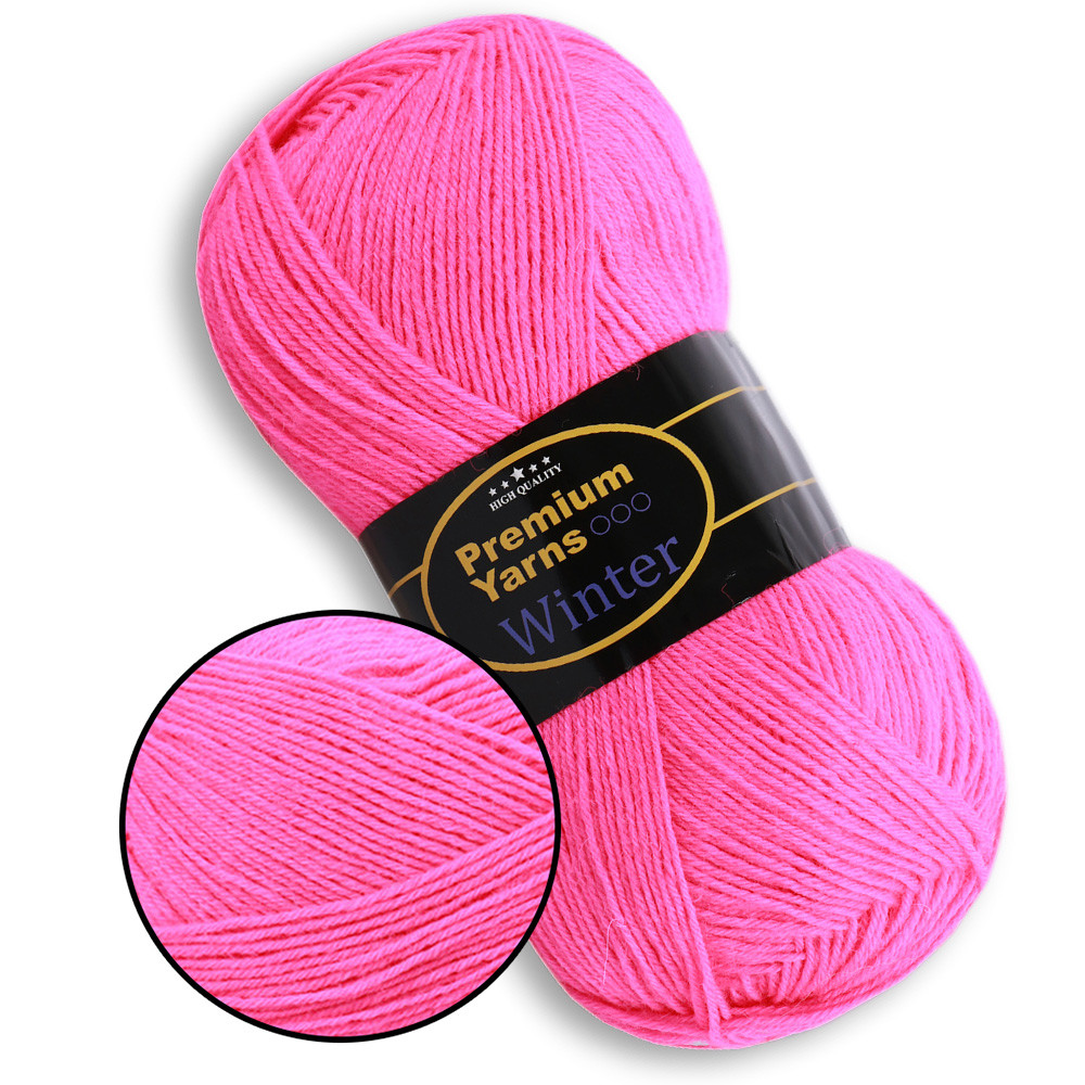 Premium Yarn Winter, Рожевий неон №604