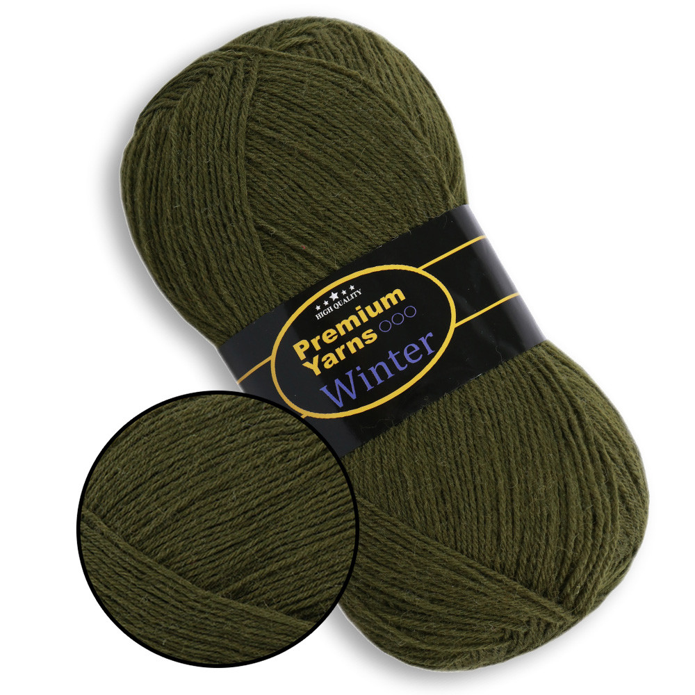 Premium Yarn Winter, Хакі №607