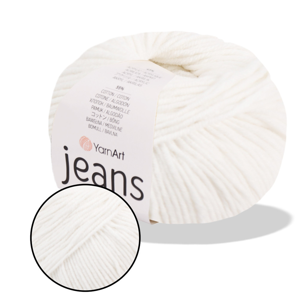 YarnArt Jeans, Білий №1