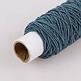 Нитка-гумка 0,6 мм, 12 м, темно-блакитна, фото 3