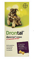 Дронтал (Drontal) Bayer антигельминтик для собак со вкусом мяса, 6 таб.