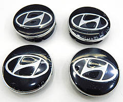Ковпаки коліс Hyundai (Чорні + Хром) 60 мм (4шт) 52960-2M000